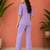 Lavendar solid collared two-piece co-ord set