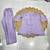 Lavendar solid collared two-piece co-ord set