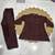 Brown solid collared two-piece co-ord set