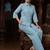 Sky blue solid collared two-piece co-ord set