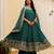 Designer halter neck bandhej kurti set with flared palazzo & leheriya dupatta for festive wear