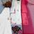 White crepe silk kurta palazzo set with shaded dupatta