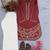 Maroon roman silk blend embroidered kurta with farshi palazzo