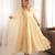 Ivory gown set with pant & butterfly net dupatta