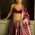 marron color sequins dori zari work silk blend lehenga Choli Set