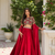 rani pink color sequins Dori work on waist Roman silk blend lehenga Choli Set 