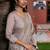 Grey silk blend embroidered kurta set