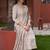 Grey silk blend embroidered kurta set
