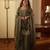 Olive chiffon printed palazzo set