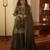 Olive chiffon printed palazzo set