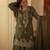Olive chiffon printed palazzo set