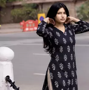 Rayon Printed Jaipuri Kurtas & Kurtis
