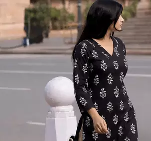 Rayon Printed Jaipuri Kurtas & Kurtis