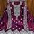 Maroon cotton embroidered salwar kameez