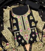 Dark-black banarasi embroidered farshi salwar set