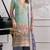 Light-blue faux georgette embroidered salwar kameez