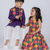 Kids multicolor embroidered cotton ethnic festive combo for boys & girls | kurta pajama with nehru jacket