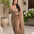 Cream Color  Beautiful sequins and Beads Embroidery Work with fancy latkan Net Saree