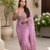 Pink Color  Beautiful sequins and Beads Embroidery Work with fancy latkan Net Saree