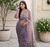 Lavender Color  Beautiful sequins and Beads Embroidery Work with fancy latkan Net Saree