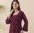 Rayon Handprinted Maroon Short Kurti 