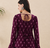 Rayon Handprinted Maroon Short Kurti 