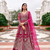 Rani net semi stitched anarkali suit with embroidery & stone work