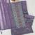 Purple chiffon semi stitched suit with embroidery & sequence work