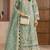 Olive chiffon semi stitched suit with embroidery & sequence work