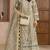 Beige chiffon semi stitched suit with embroidery & sequence work