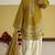 Mustard silk blend semi stitched suit with embroidery work