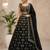 black color Embroidery Work Dori Heavy Sequins Work Crape Silk blend Lehenga Choli Set