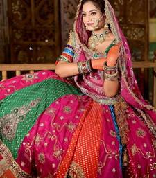 Multi Digital Print Fully Mirror Cotton Lahenga Choli Set