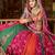 Multi Digital Print Fully Mirror Cotton Lahenga Choli Set
