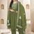 Chinon silk embroidery & sequins work anarkali kurta pant dupatta set for women 