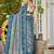 Women teal blue silk blend banarasi jacquard woven saree with blouse