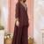 Chinon embroidery & coding work fancy kurta palazzo set for women 