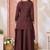 Chinon embroidery & coding work fancy kurta palazzo set for women 