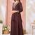 Chinon embroidery & coding work fancy kurta palazzo set for women 