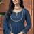 Vichitra silk embroidery & sequins work anarkali kurta pant dupatta set for women 