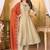 Vichitra silk embroidery & sequins work anarkali kurta pant dupatta set for women 