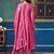 Vichitra silk embroidery & sequins work anarkali kurta pant dupatta set for women 