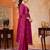 Vichitra silk embroidery & sequins work anarkali kurta pant dupatta set for women 