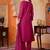 Vichitra silk embroidery & sequins work anarkali kurta pant dupatta set for women 