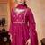 Vichitra silk embroidery & sequins work anarkali kurta pant dupatta set for women 