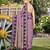 Women dusty mauve silk blend banarasi jacquard woven saree with blouse