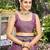 Women dusty mauve silk blend banarasi jacquard woven saree with blouse