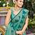 Women sea green silk blend banarasi jacquard woven saree with blouse