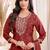 Chinon embroidery & sequins work fancy kurta palazzo dupatta set for women 