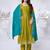 Vichitra silk embroidery & sequins work anarkali kurta pant dupatta set for women